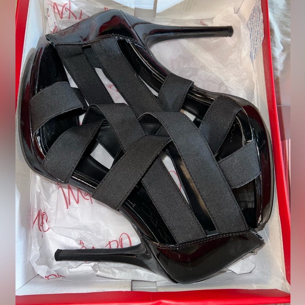 BCBG black heels, size 10